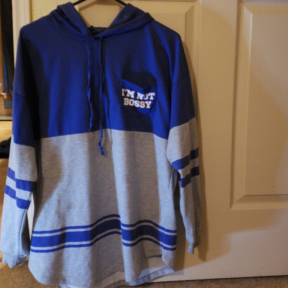 Long sleeve with hood "I'm not Bossy I'm The Boss"